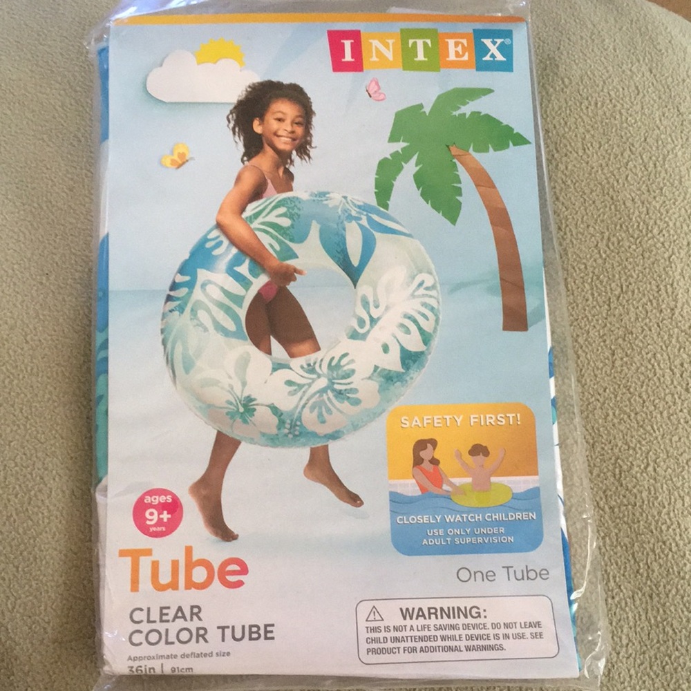🦄 INTEX Tube, blue/green floral